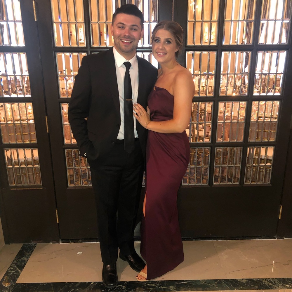 Formal Maroon Maxi Dress
